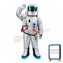 Waving Astronaut Wearing Space Suit Mascot Costume