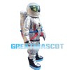 Waving Astronaut Wearing Space Suit Mascot Costume