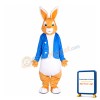 Rabbit With Blue Coat Mascot Costume Full Set