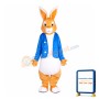 Rabbit With Blue Coat Mascot Costume Full Set