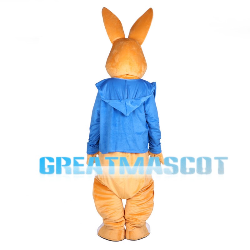 Rabbit With Blue Coat Mascot Costume Full Set