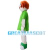 Orange Hair Girl With Green Dress Mascot Costume