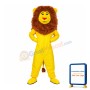 Yellow Lion With Bushy Mane Mascot Costume