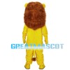 Yellow Lion With Bushy Mane Mascot Costume
