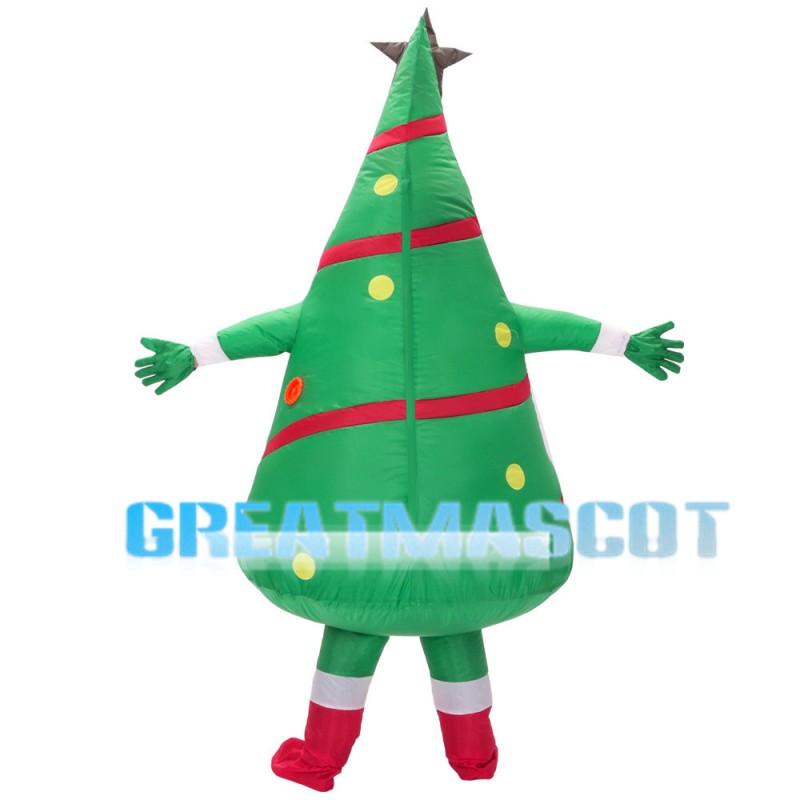 Christmas Tree Holding Gift Box Mascot Costume