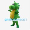 Green Dargon With Yellow Belly Mascot Costume