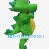 Green Dargon With Yellow Belly Mascot Costume