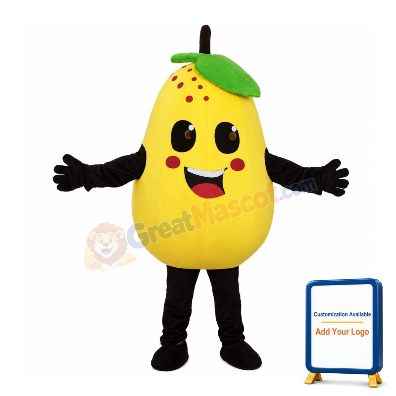 Sweet Yellow Pear Mascot Costume