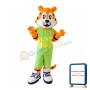Sports Tiger With Green Set Mascot Costume