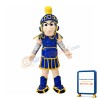Fearless Soldier With Armor Mascot Costume