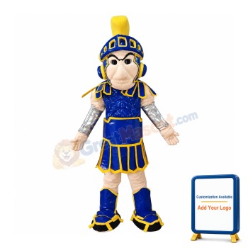 Fearless Soldier With Armor Mascot Costume