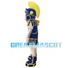 Fearless Soldier With Armor Mascot Costume