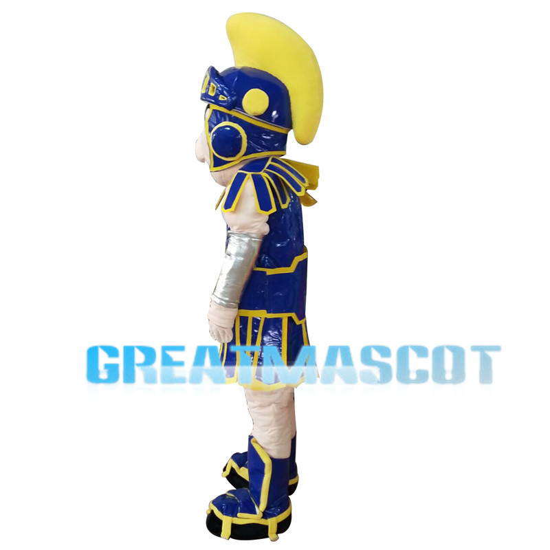 Fearless Soldier With Armor Mascot Costume