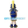 Fearless Soldier With Armor Mascot Costume