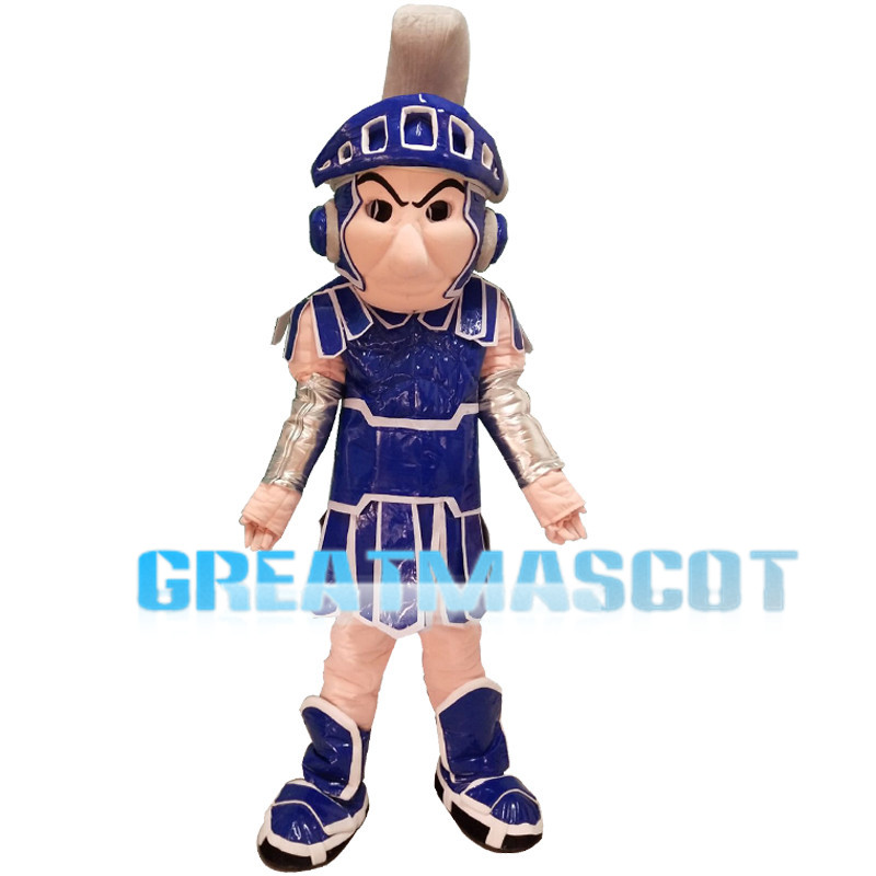 Fearless Soldier With Armor Mascot Costume