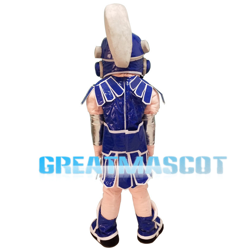Fearless Soldier With Armor Mascot Costume