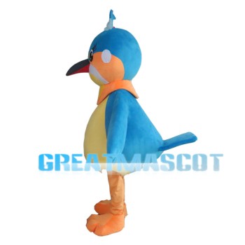 Bright Eyes Bird With Colorful Flowers Mascot Costume