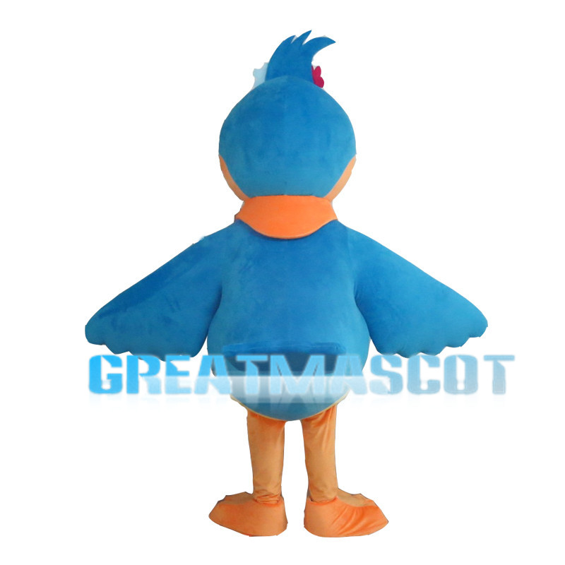 Bright Eyes Bird With Colorful Flowers Mascot Costume
