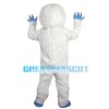 Strange White Fur Monster With Sharp Nails Mascot Costume
