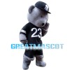 Lively Gray Bear With Jersey Mascot Costume