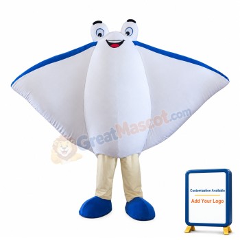 Flat Cartilage Skate Mascot Costume