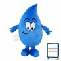 Big Eyes Blue Water Drop Mascot Costume