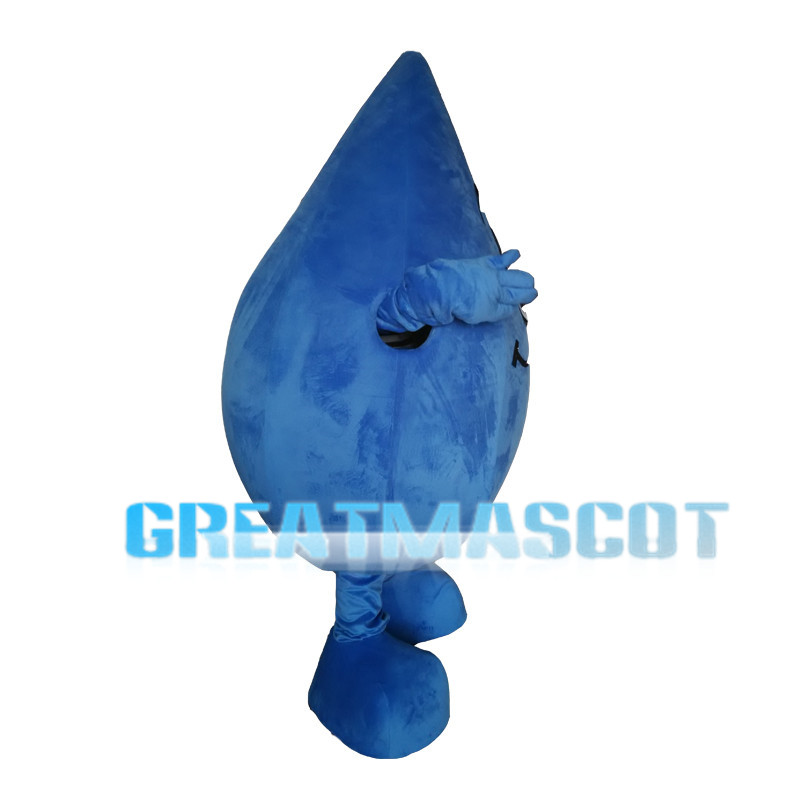Big Eyes Blue Water Drop Mascot Costume