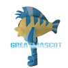 Yellow & Light Blue Flounder Mascot Costume