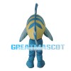 Yellow & Light Blue Flounder Mascot Costume