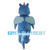 Blue Dinosaur With Wings Mascot Costume