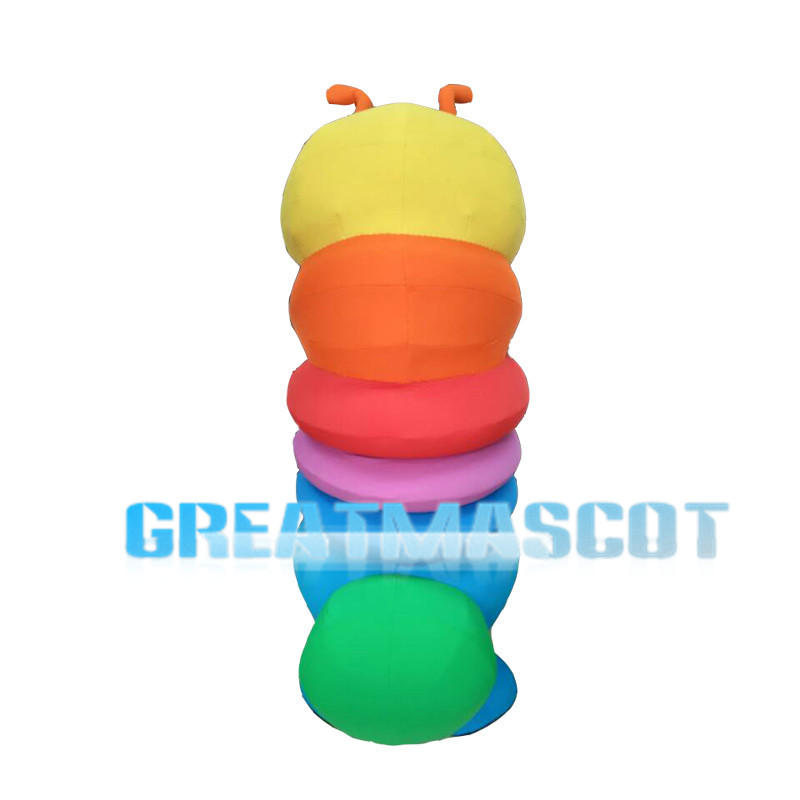 Cartoon Colorful Caterpillar Mascot Costume
