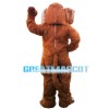 Fierce Brown Elephant With Sharp Ivory Mascot Costume