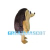 Clever Brown Hedgehog Mascot Costume