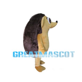 Clever Brown Hedgehog Mascot Costume