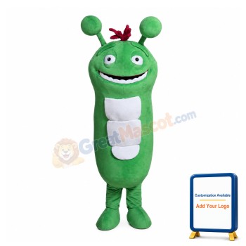 Disgusting Green Caterpillar Mascot Costume