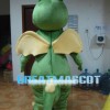 Powerful Dragon With Yellow Wings Mascot Costume