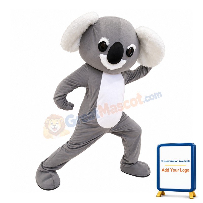 Big Nose Grey Koala Mascot Costume