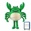 Likable Green Crab Mascot Costume