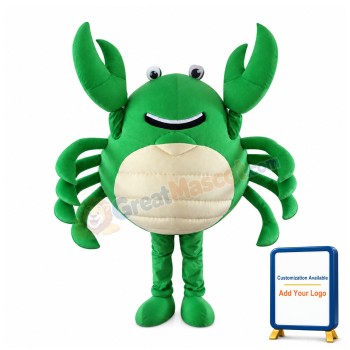 Likable Green Crab Mascot Costume