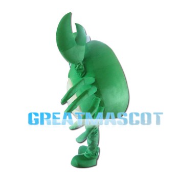 Likable Green Crab Mascot Costume