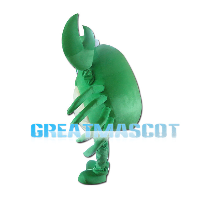 Likable Green Crab Mascot Costume