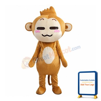 Adorable Smiling Monkey Mascot Costume