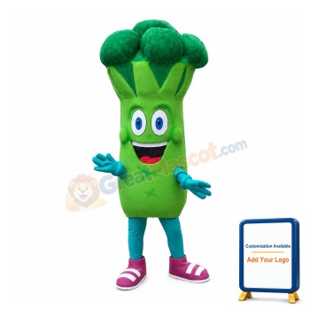 Green Vegetable Broccoli Mascot Costume
