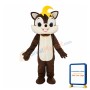 Lovely Squirrel With Yellow Hair Mascot Costume