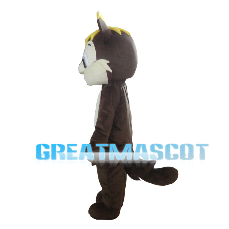 Lovely Squirrel With Yellow Hair Mascot Costume