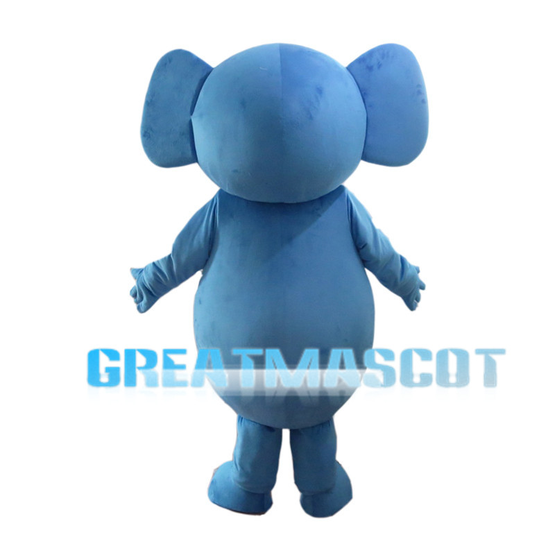 Cartoon Blue Elephant Mascot Costume