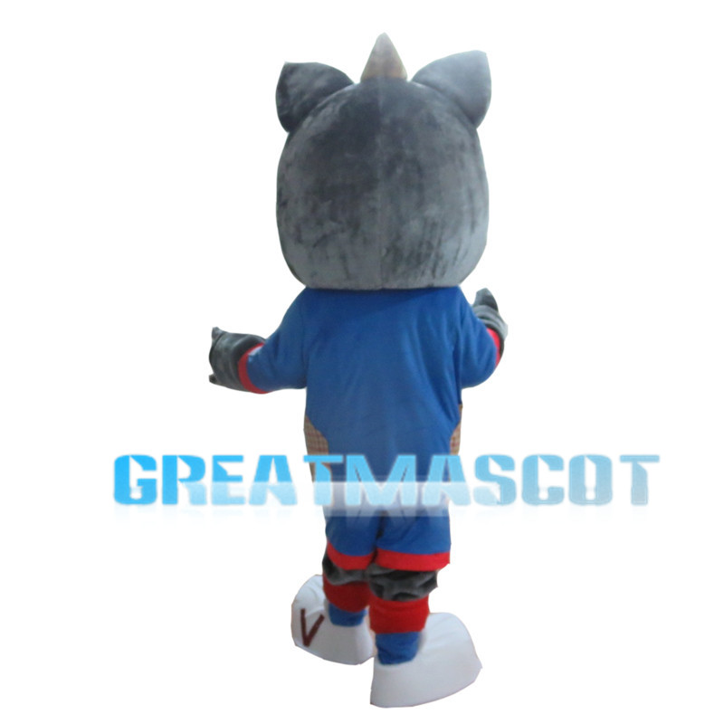 Grey Squirrel With Blue Sports Set Mascot Costume