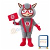 Cartoon Unlocker Holding Sign Mascot Costume