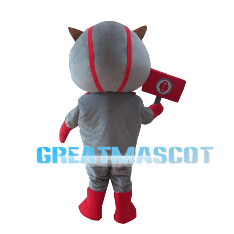 Cartoon Unlocker Holding Sign Mascot Costume