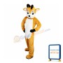 Clever Light Brown & White Fawn Mascot Costume